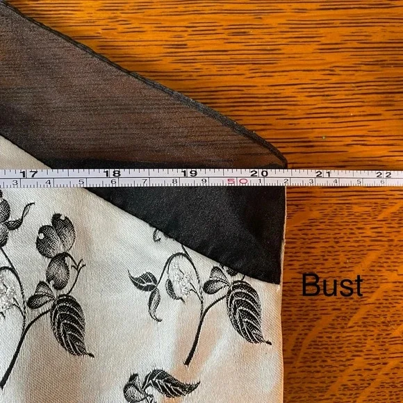 Vintage Y2K Silver Black Metallic Size 18 Mini Dress Onxy Nite Sheath Sleeveless - Picture 11 of 13